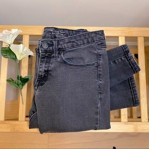 Mossimo Mid Rise Skinny Jeans, Black Stretch, Size 2 Regular 25